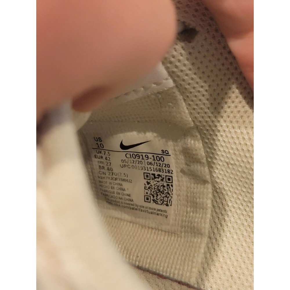 Nike Air Force 1 Shoes Shadow Triple White CI0919-100 Womens Size 10 - Picture 7 of 7